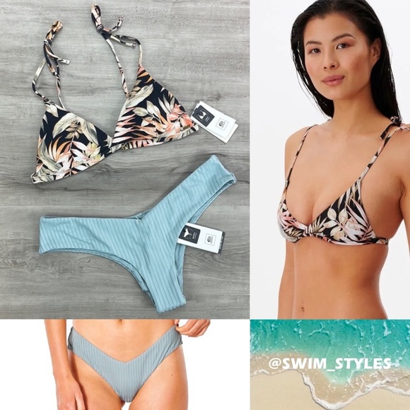 ☀️RIP CURL☀️ HAVANA TRI TOP PREMIUM SURF SKIMPY HIPSTER BIKINI SET - Picture 1 of 16